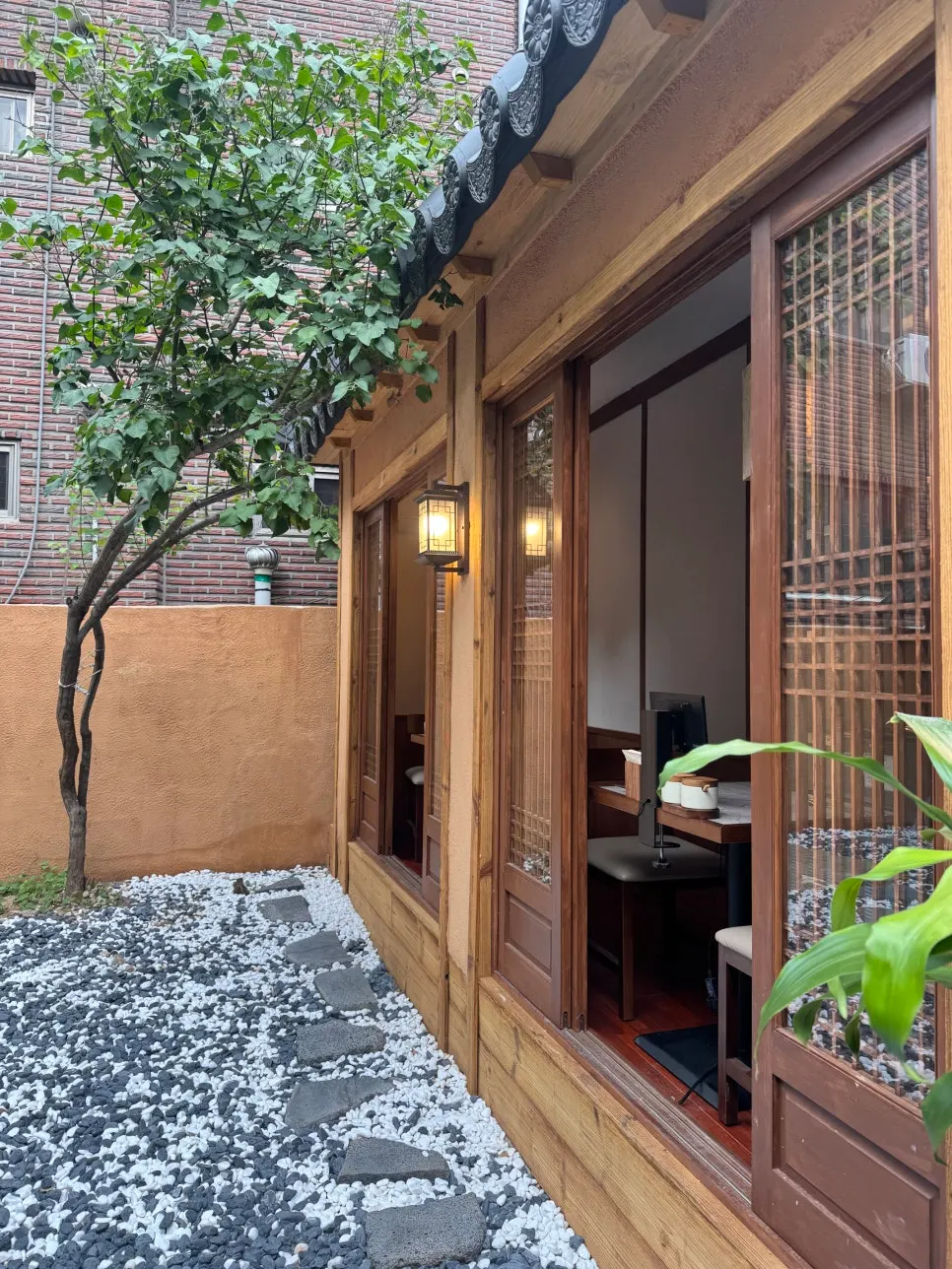 Anok's space with a courtyard and open windows