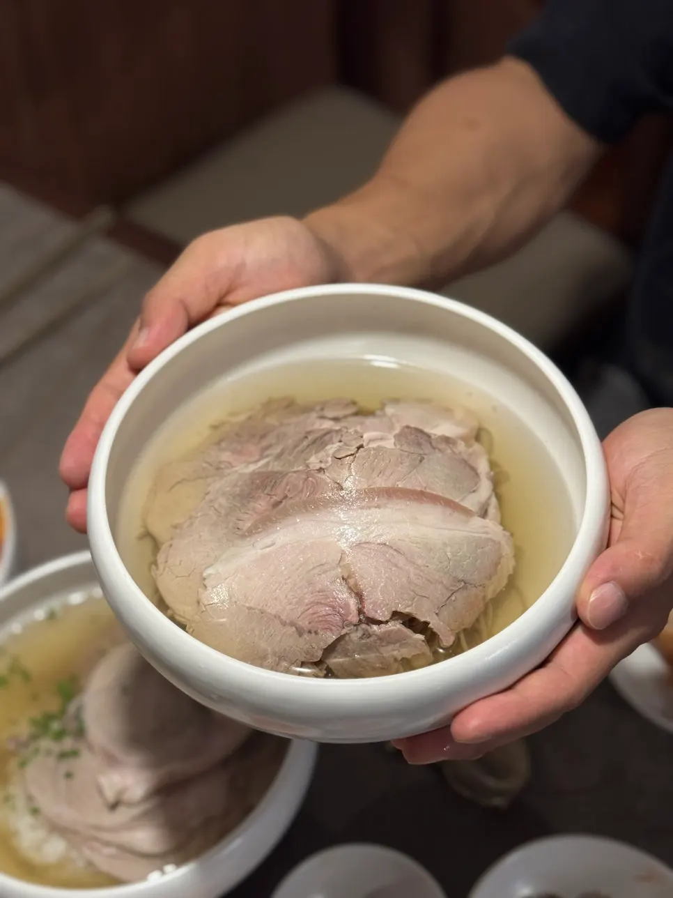 A bowl of Anok's mul naengmyeon (Pyongyang style)