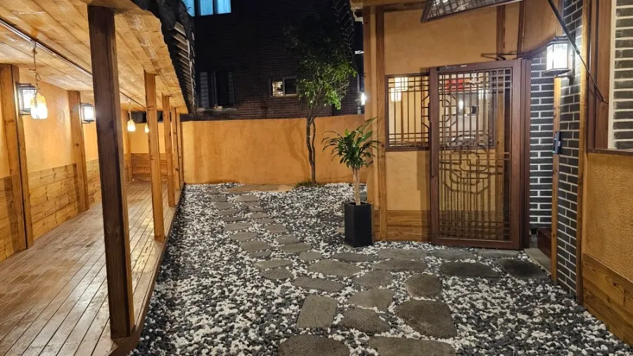 Entrance to Anok tucked in a Hongdae alley