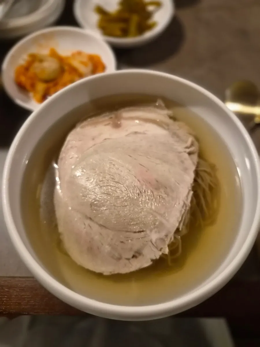 A refilled plate of gungchae jangajji