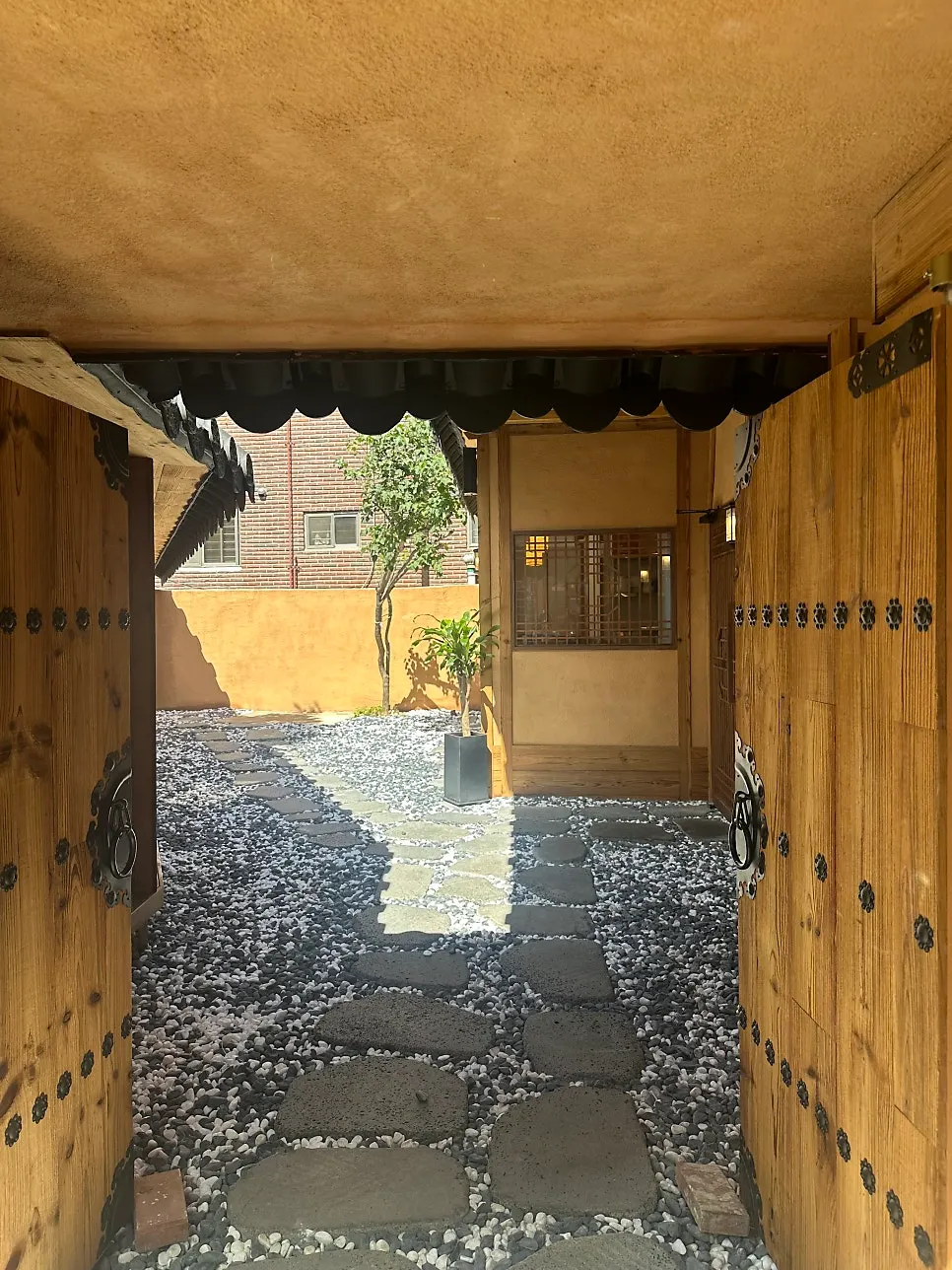 Overall view of Anok's hanok space