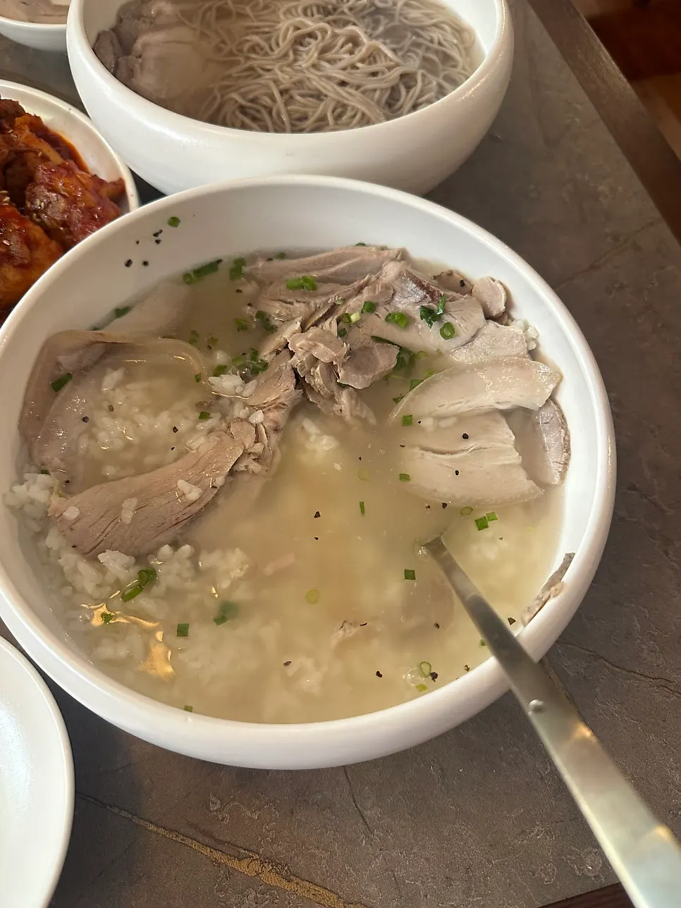 Anok's gomtang bowl starting to show its bottom