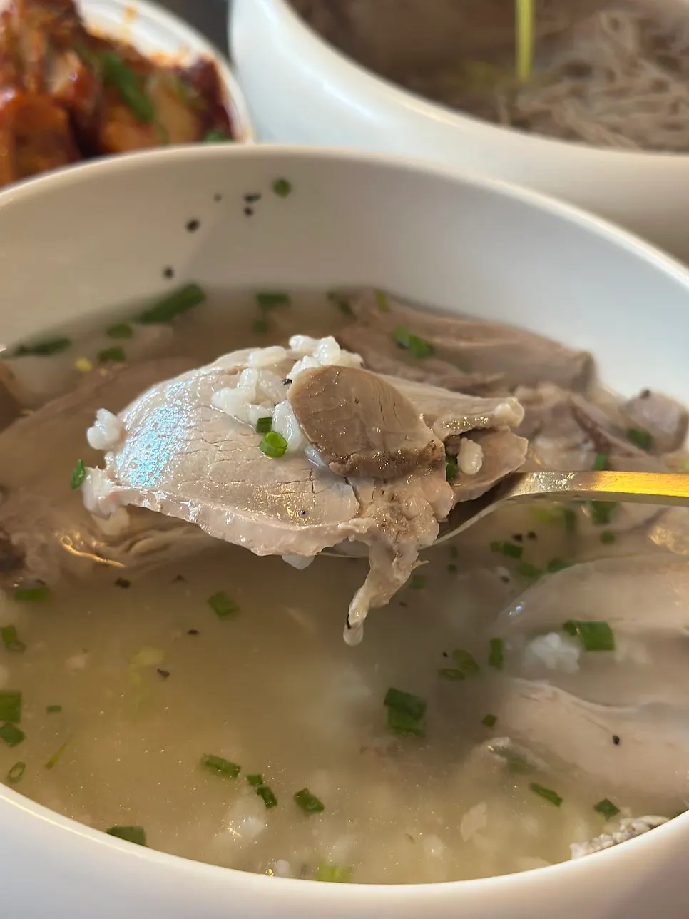Generous meat inside Anok's gomtang