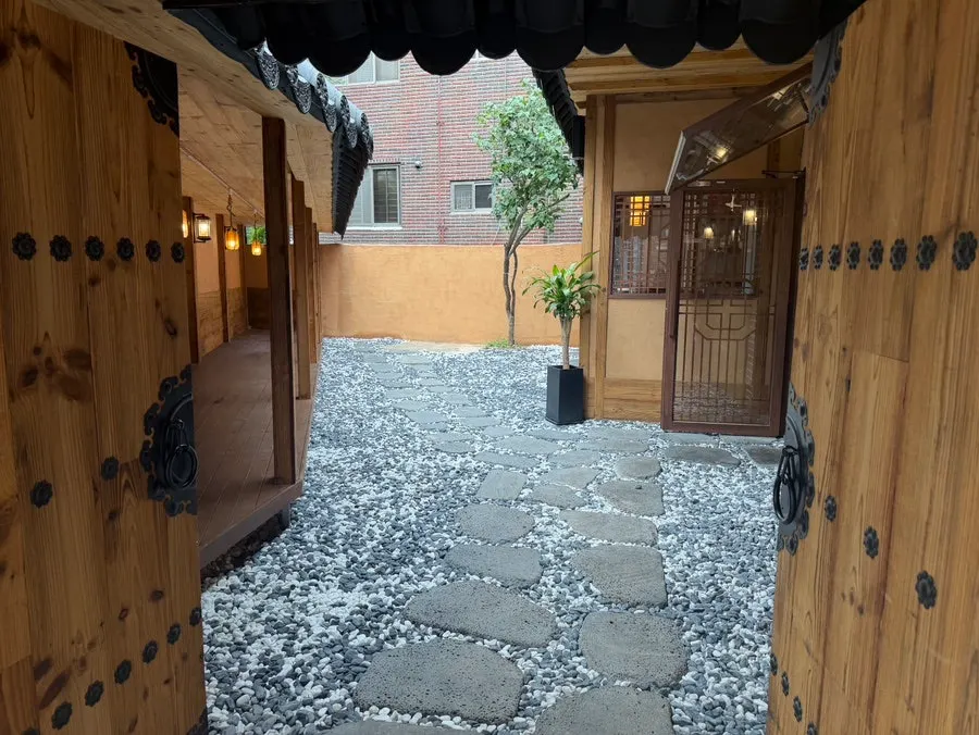 Hanok entrance interior of Anok