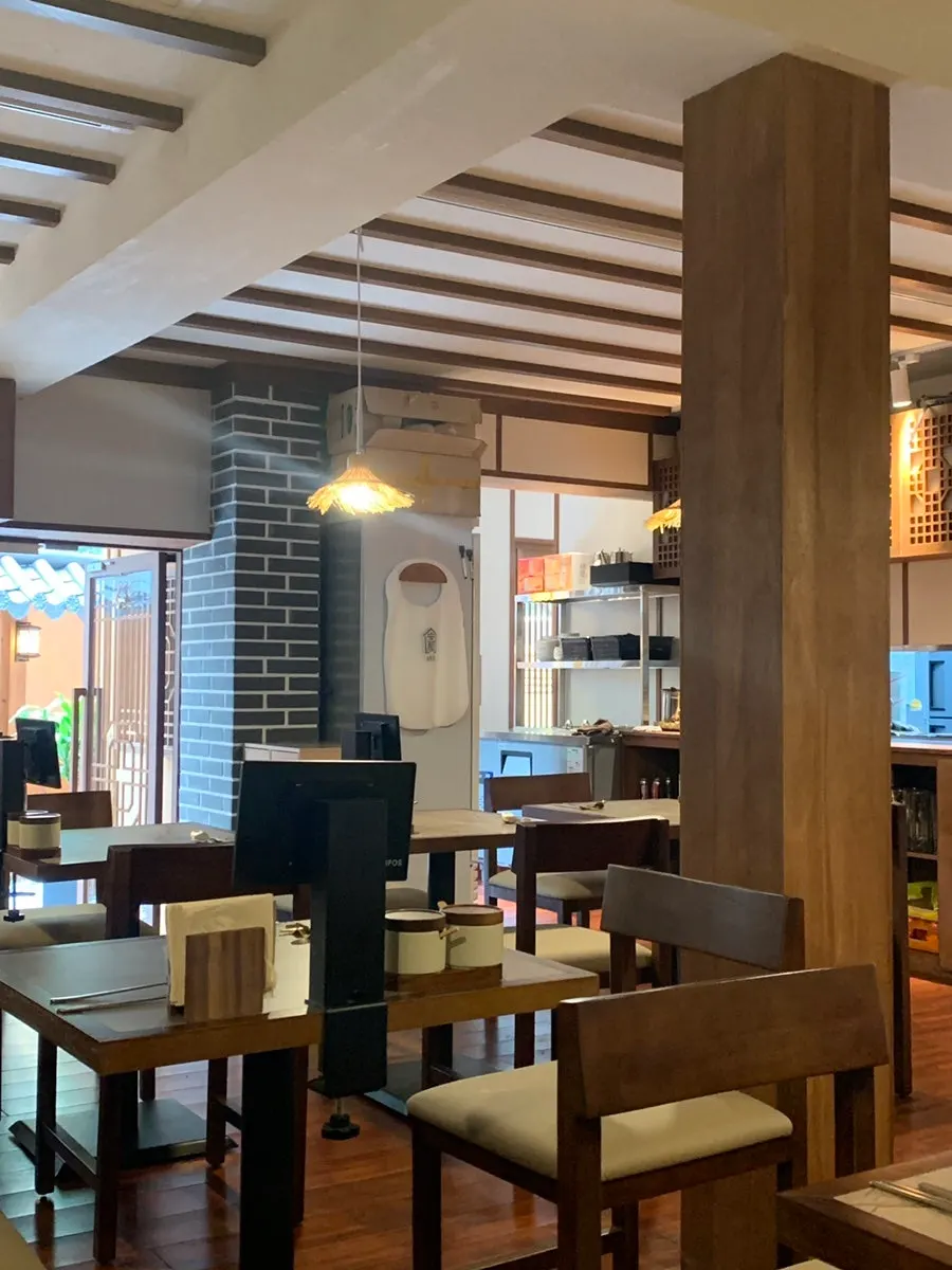 Interior view of Anok Korean restaurant
