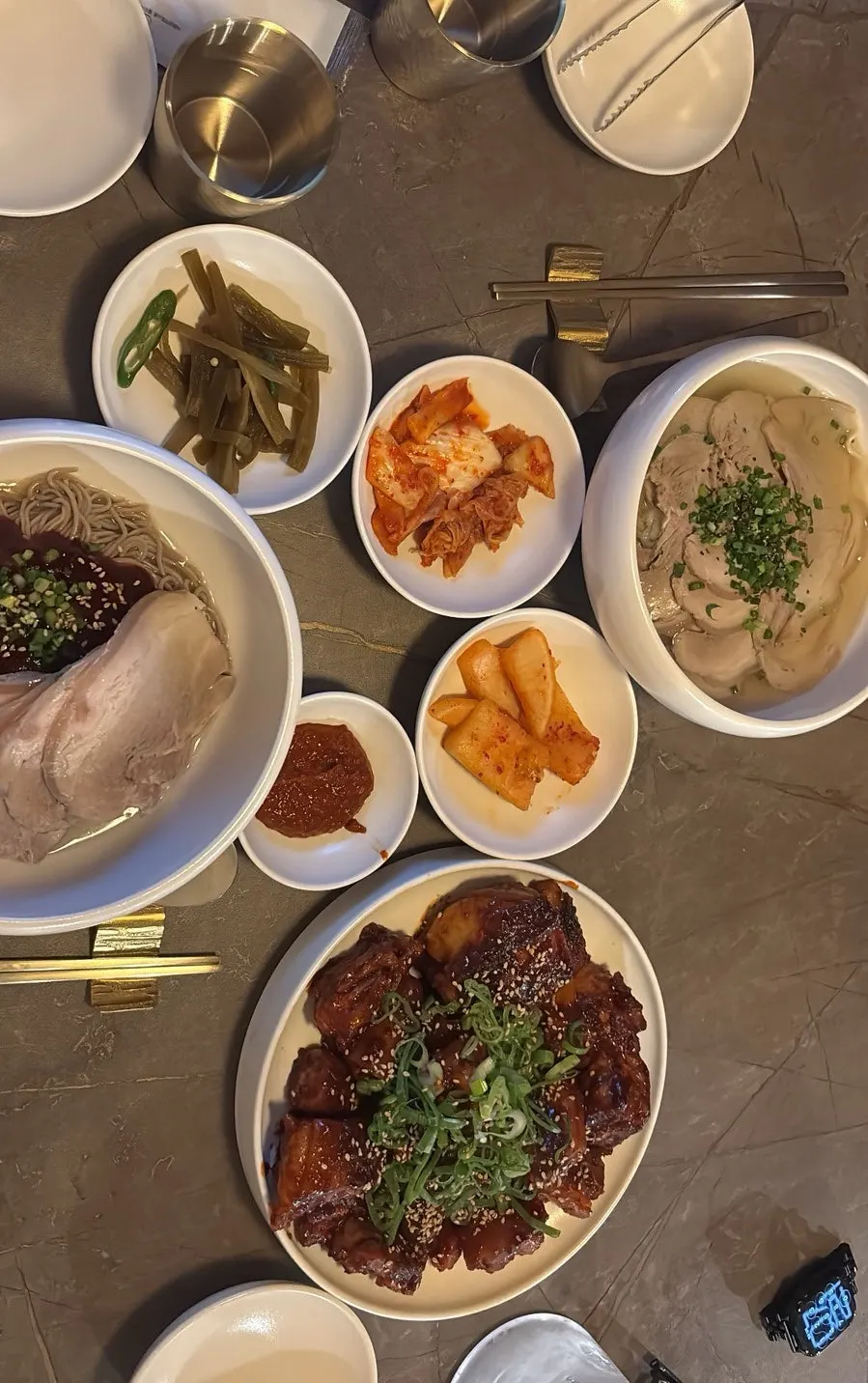 Interior seating in Anok's hanok dining room