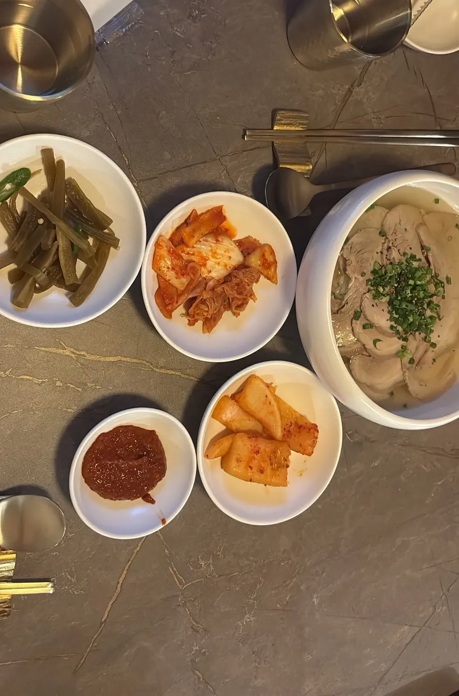 A table at Anok after finishing the meal