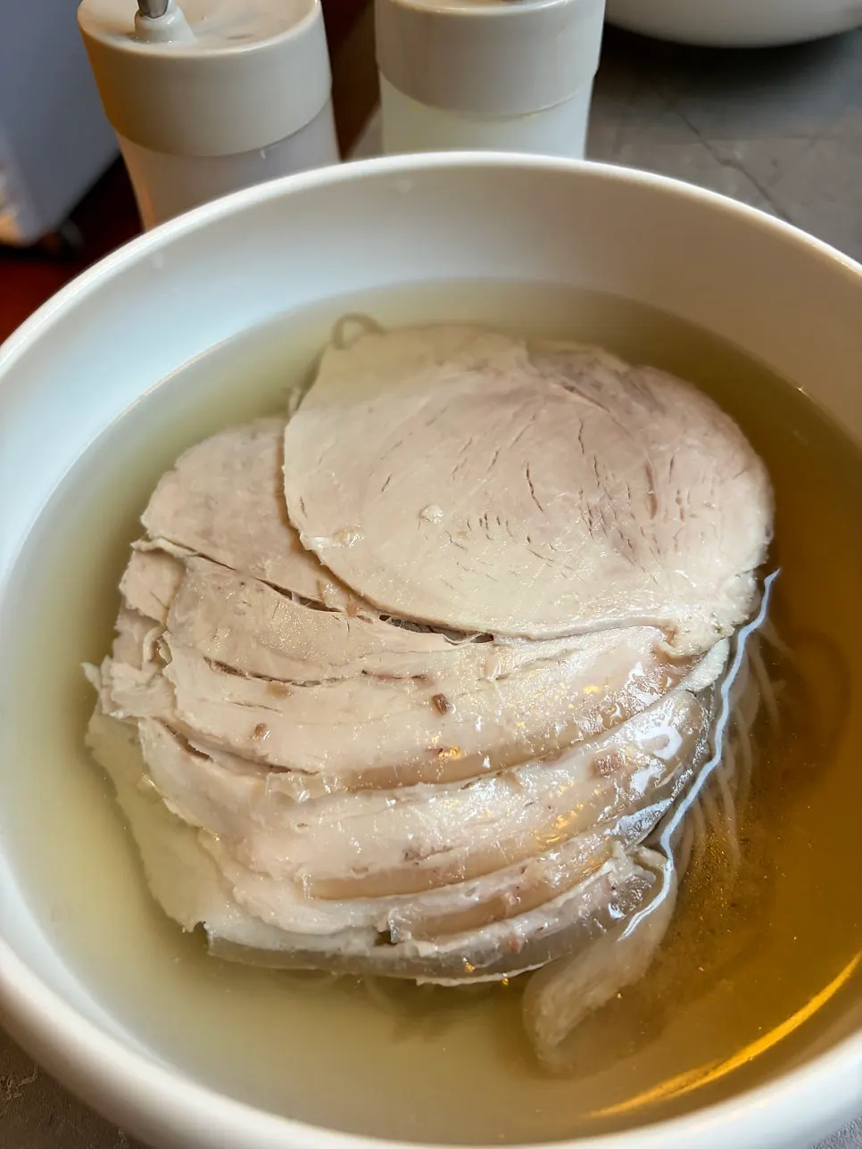 Gomtang meat wrapped in napa cabbage kimchi