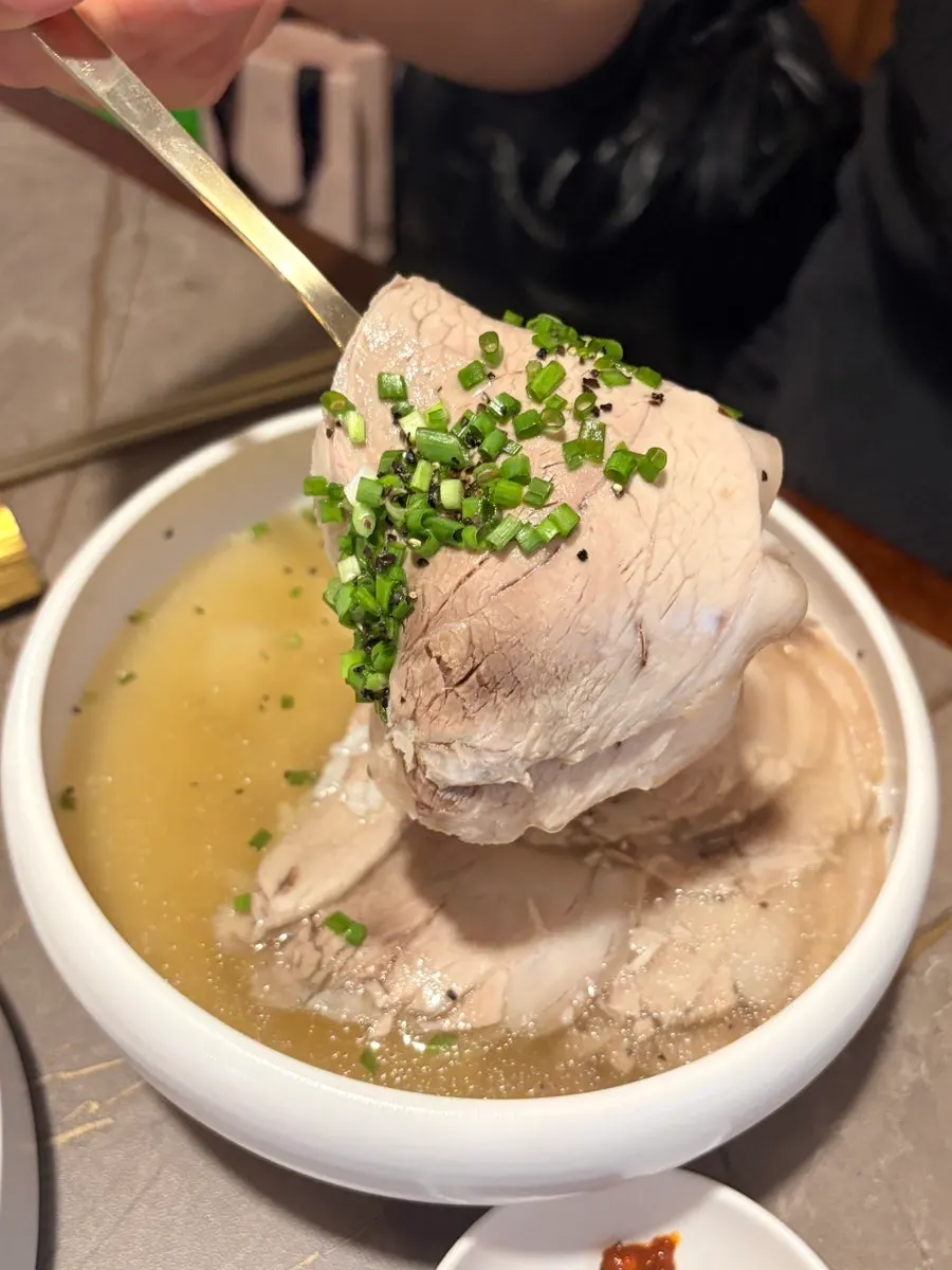 Tender meat inside the gomtang