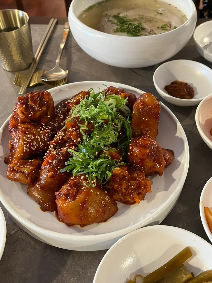 A full Korean meal spread at Anok