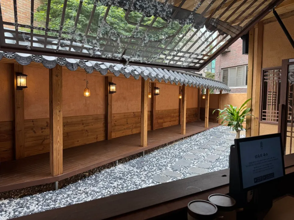 Exterior of Anok, a hanok restaurant tucked in an alley