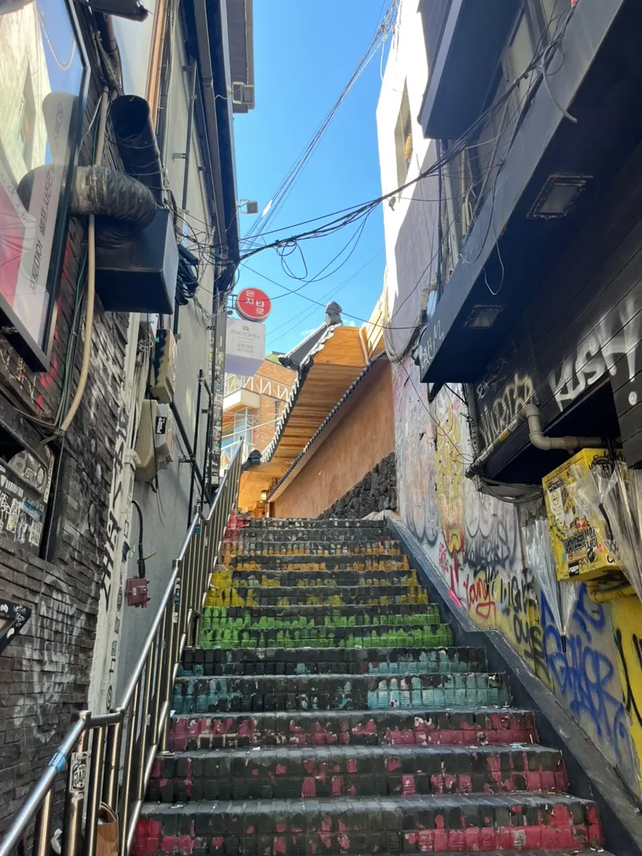 Alley stairs leading up to Anok