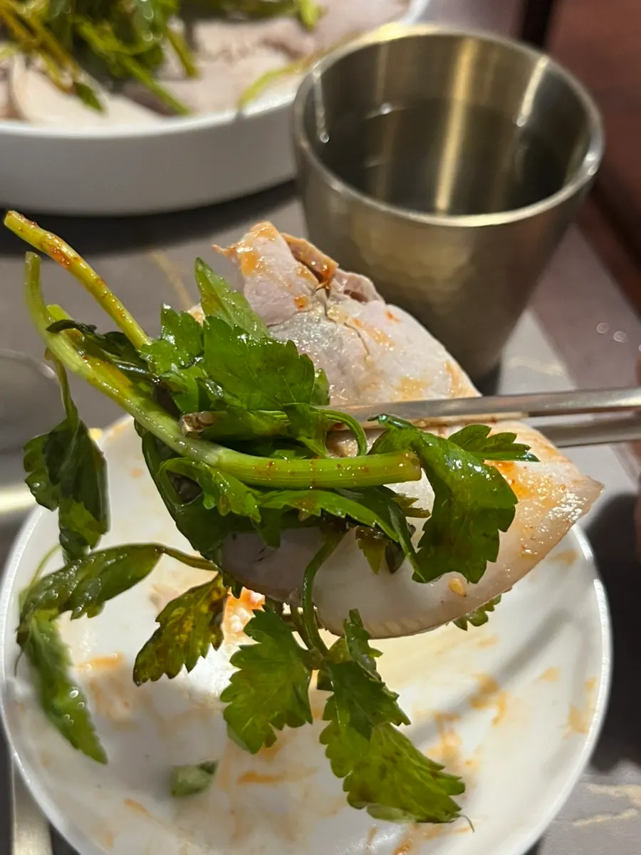 Close-up of the naengje-yuk cross-section at Anok