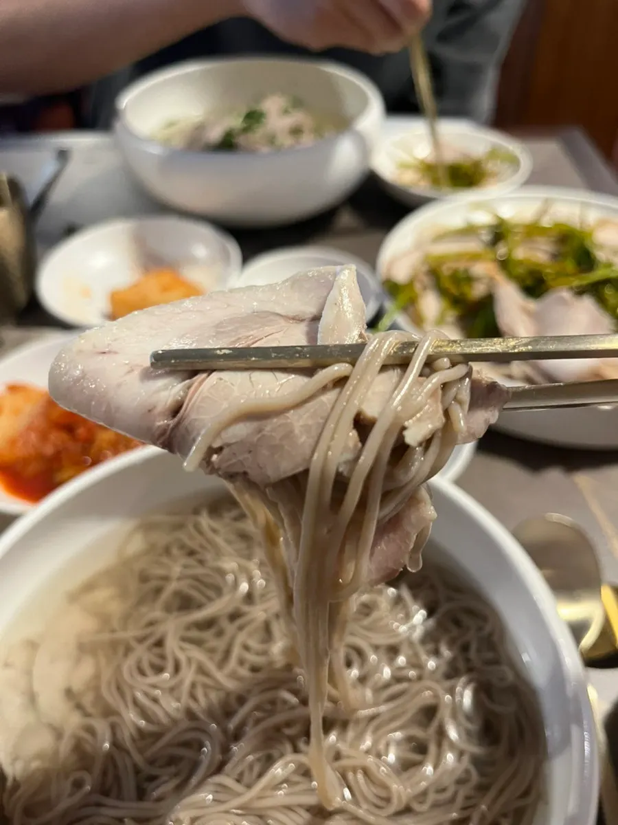 Anok's Pyongyang water naengmyeon piled with meat