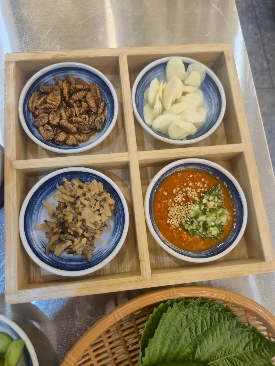 Basic table setting at the sashimi restaurant