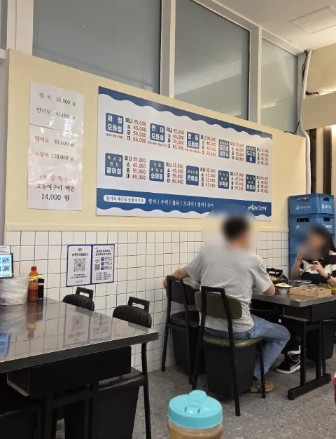 Spacious, clean dining hall of the newly opened restaurant