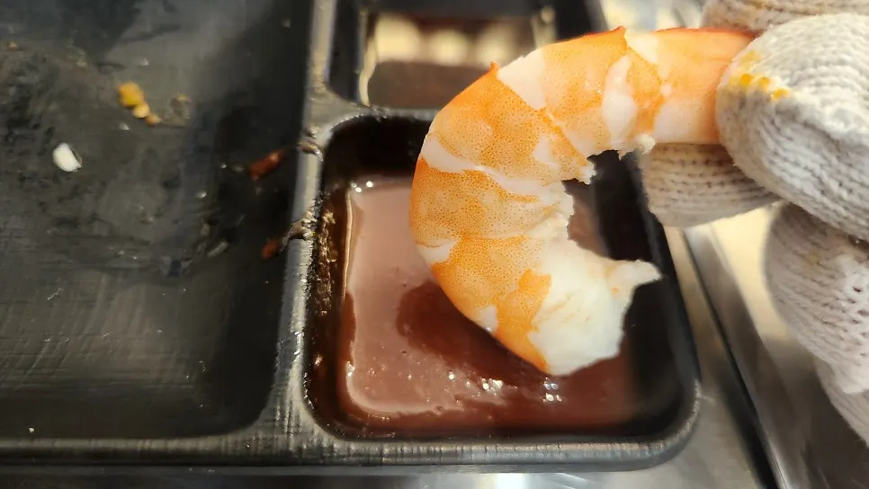 Plump shrimp meat with the shell peeled off