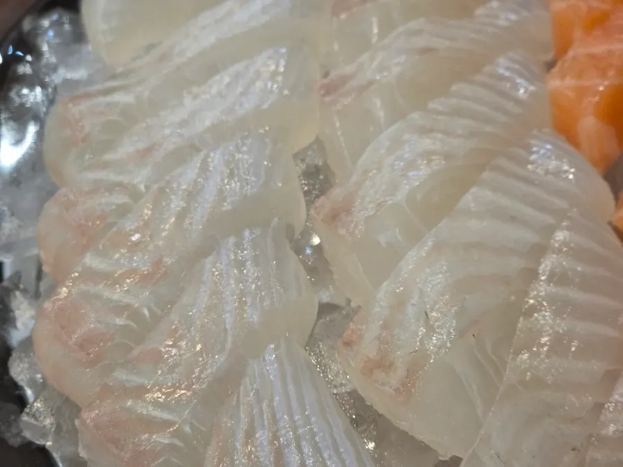 Glossy fresh sashimi