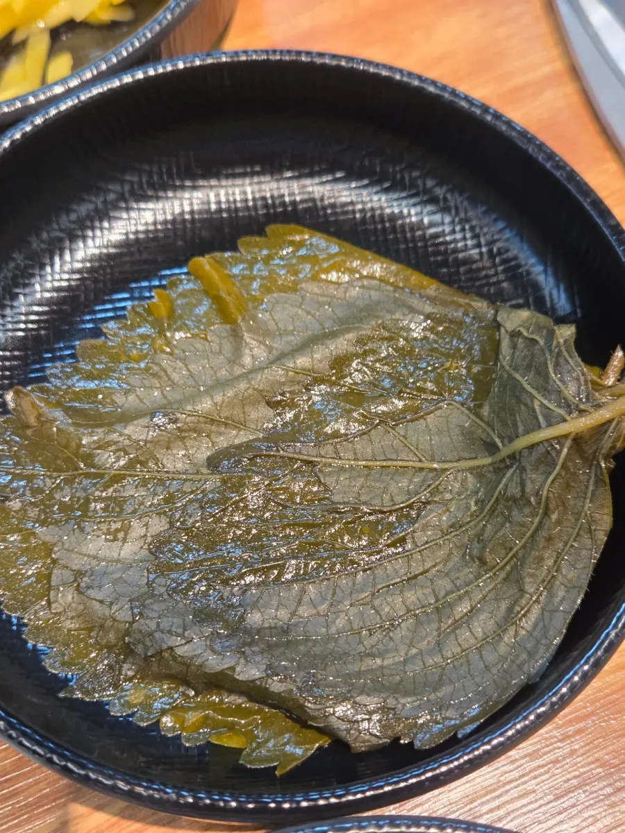 White kimchi that cuts through the richness