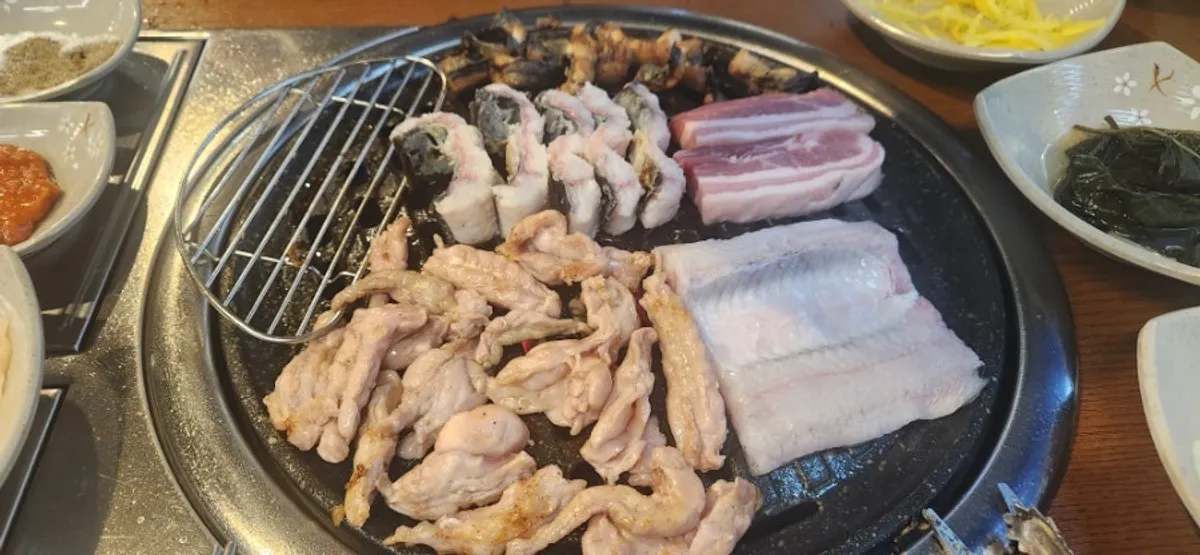 Fresh neck meat grilled on the barbecue