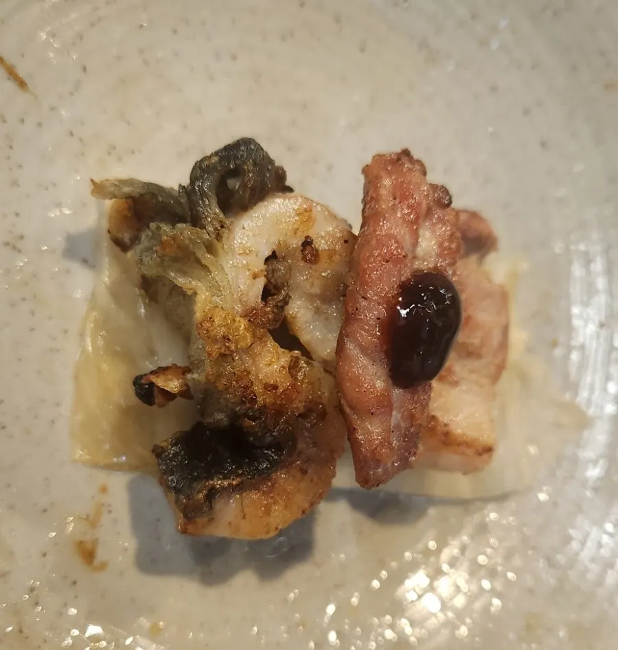 Chicken neck meat dipped in eel sauce