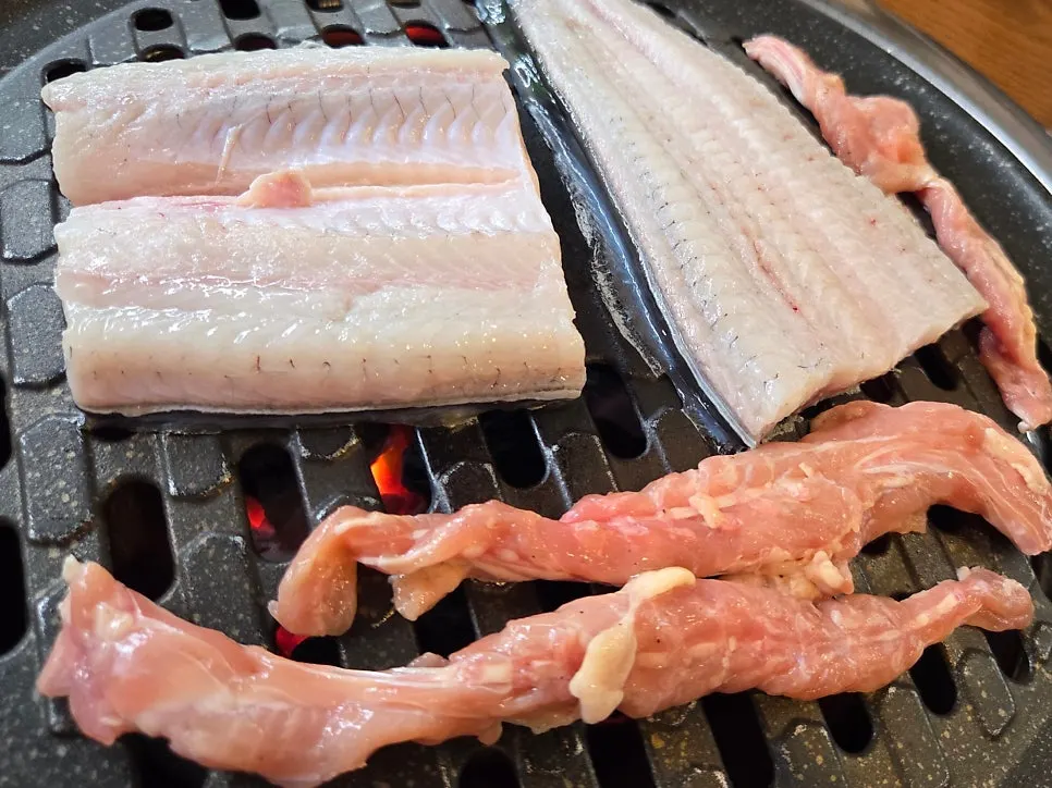 Golden-brown grilled freshwater eel