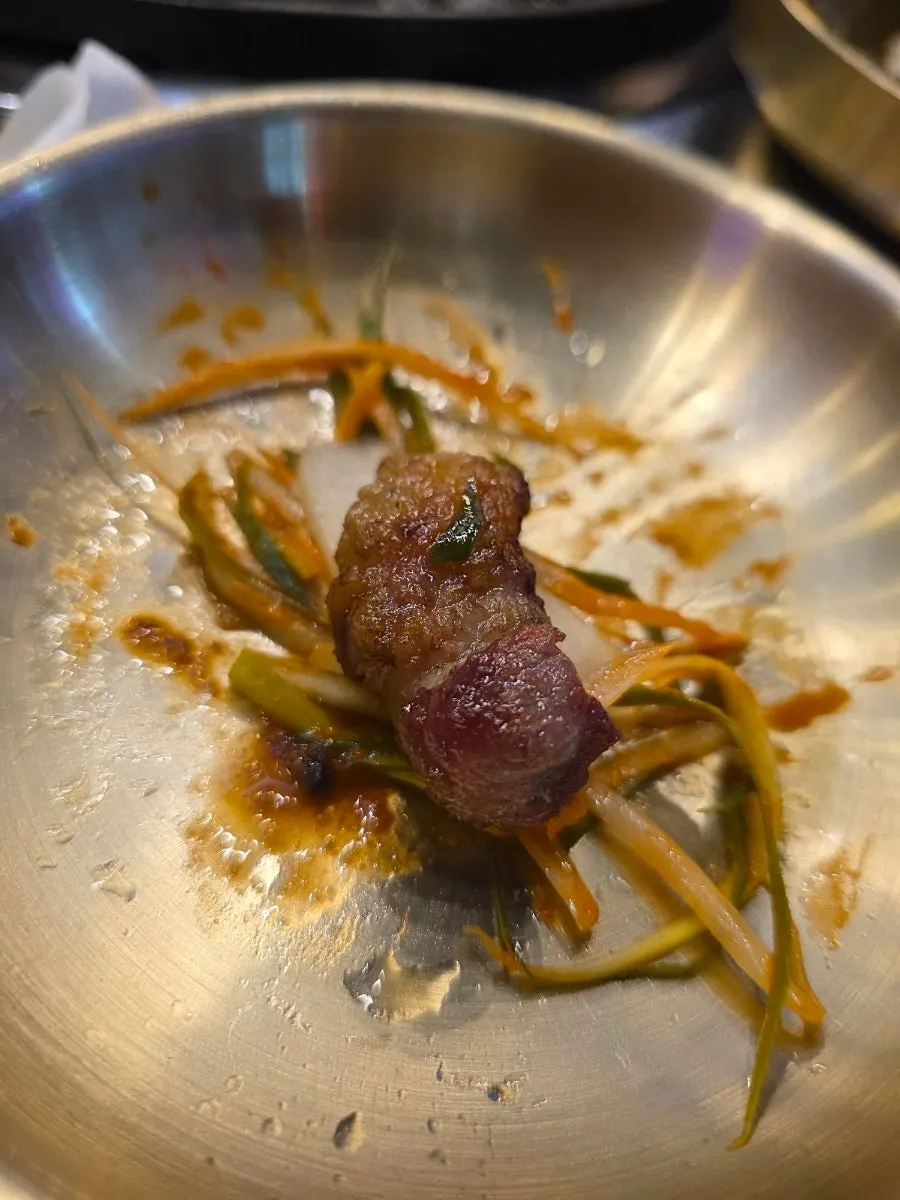 Salted pollock roe and seasoned scallion side dishes