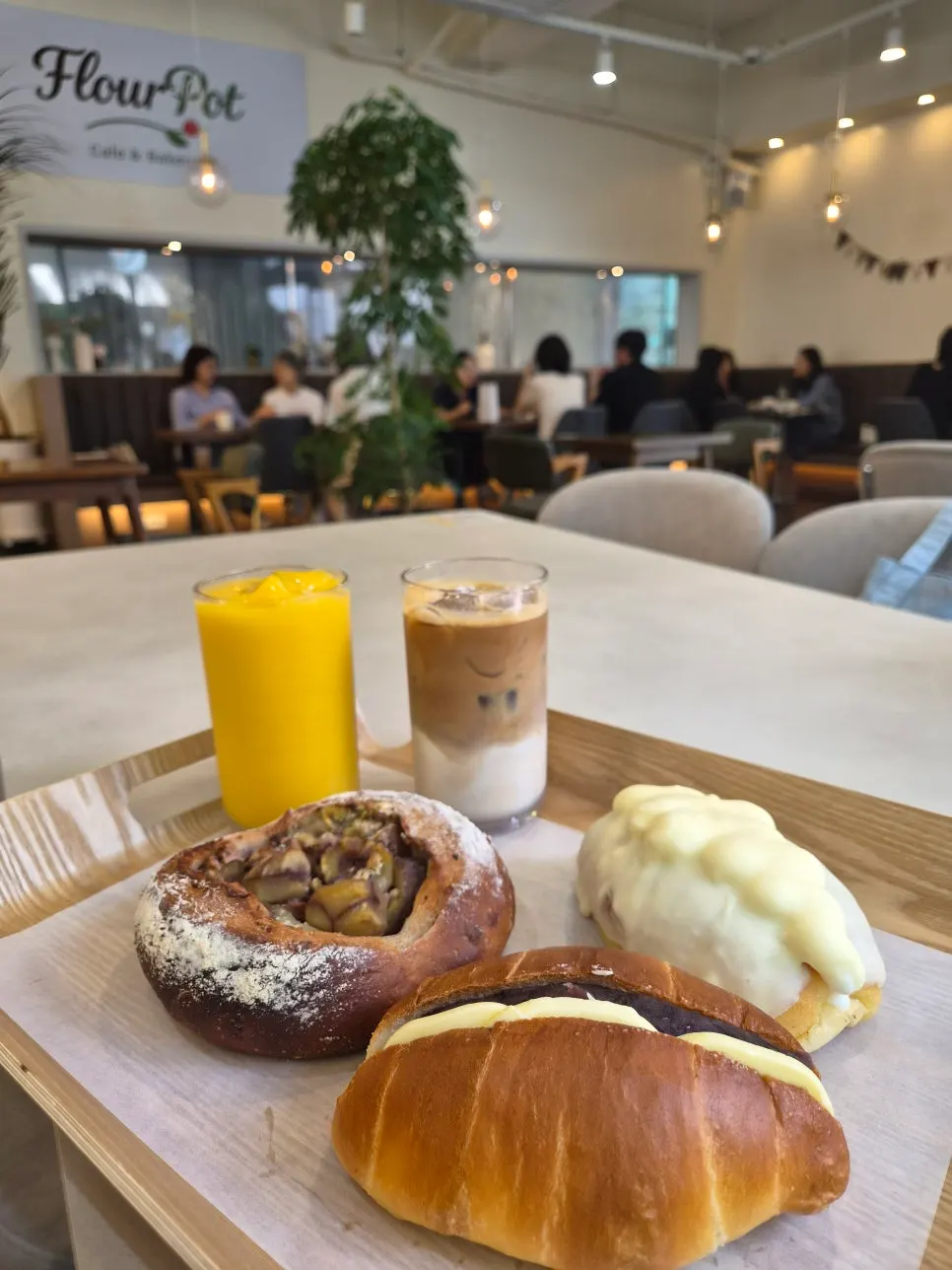 Close-up of Flowerpot Cafe's salt bread
