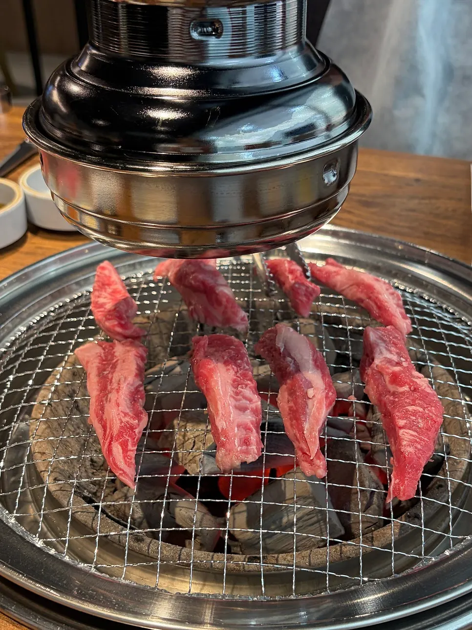 Fresh and marinated beef rib meat platter