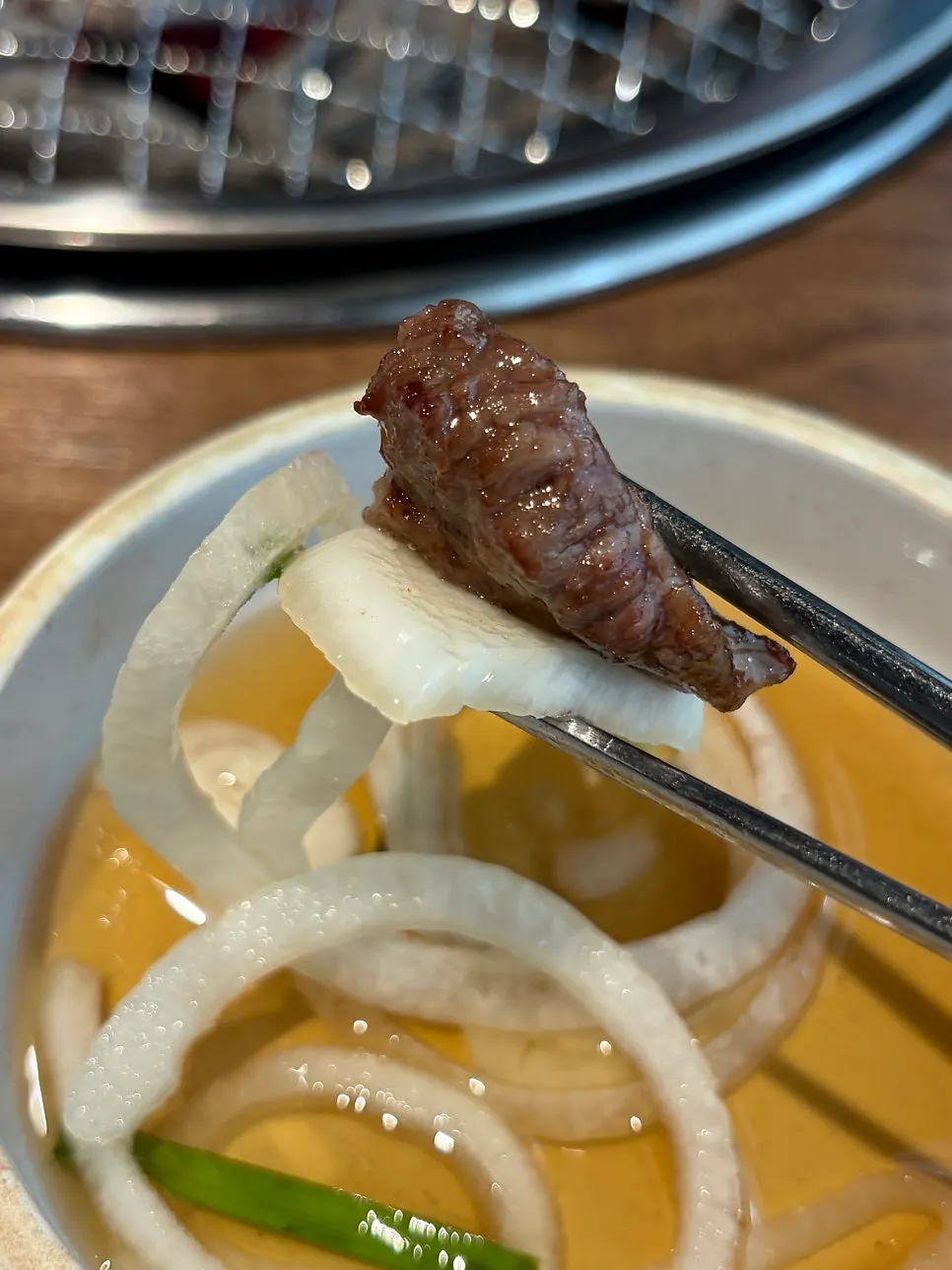 Fresh beef rib meat with salt