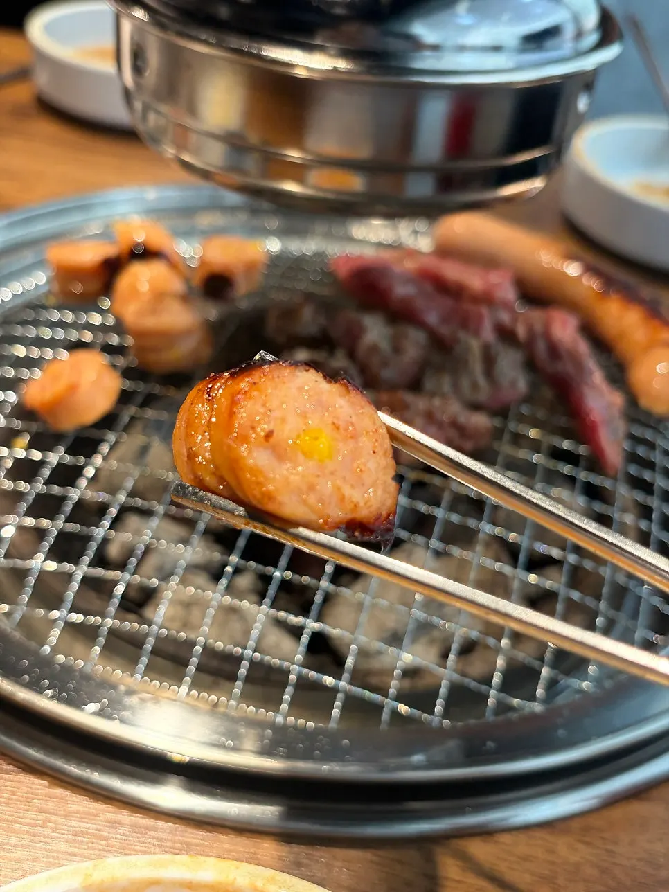 Cheese-filled sausage