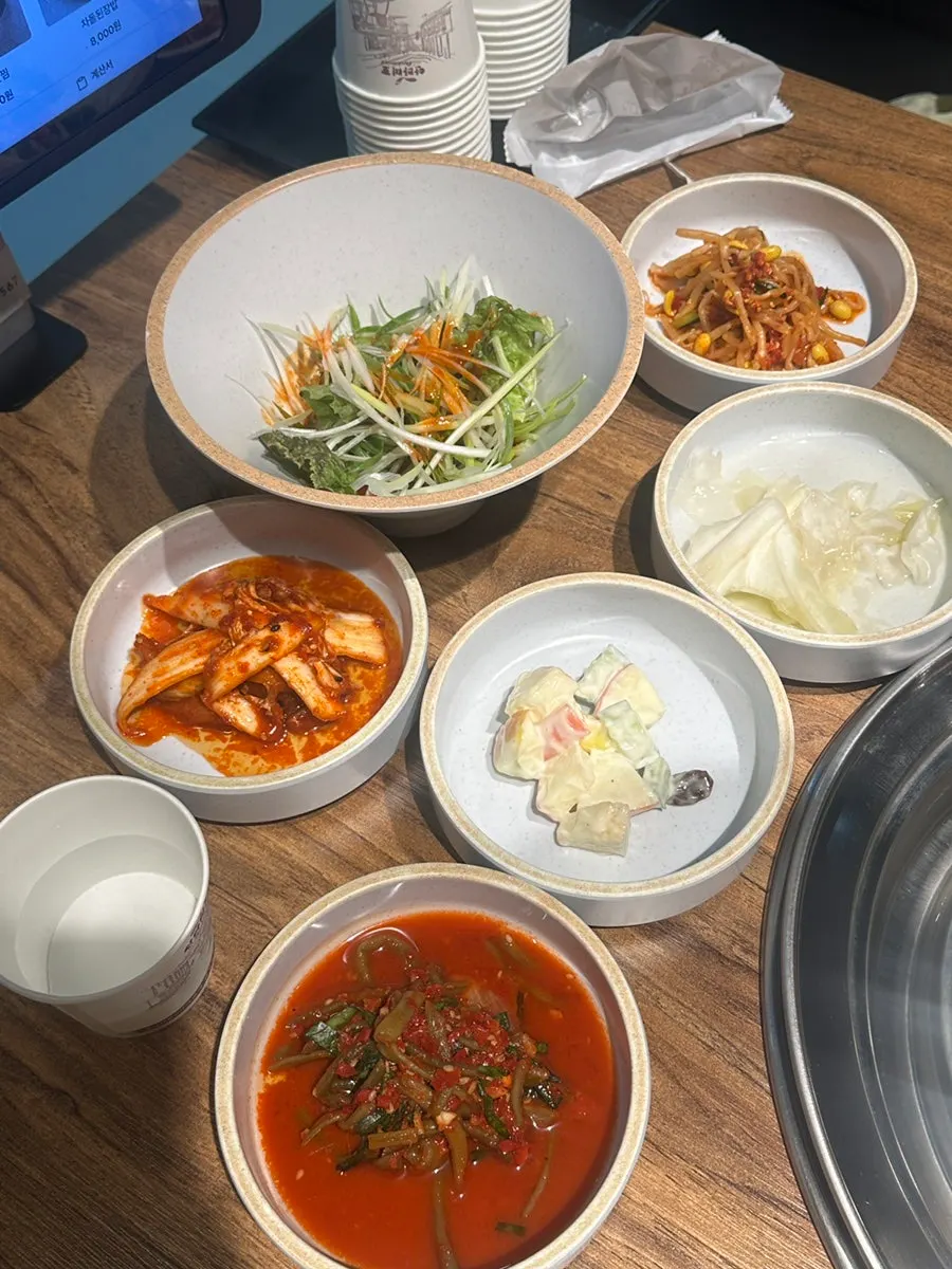 갈비살 한판 세트 상차림