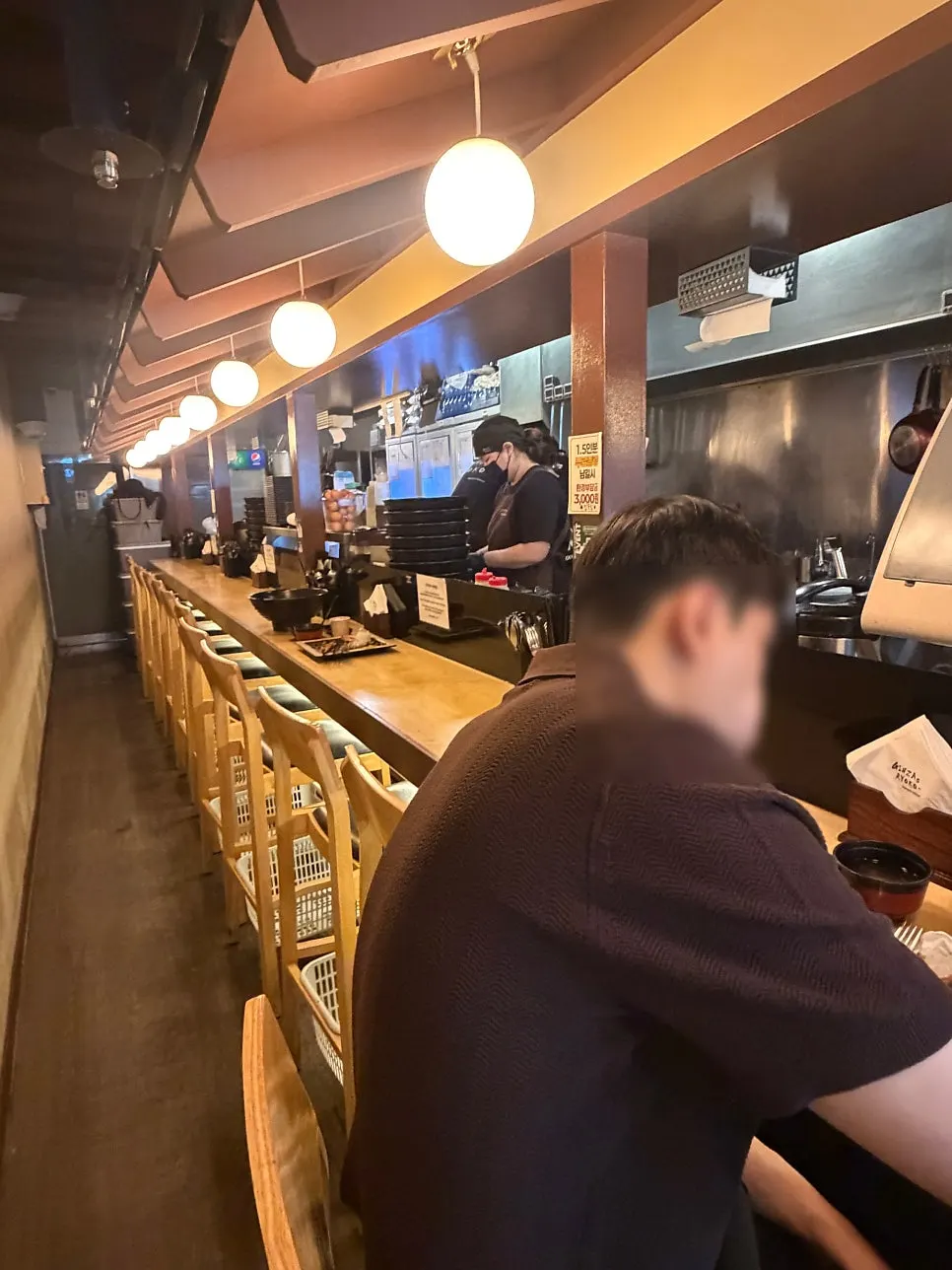 긴자료코 안산고잔점 전석 다찌석 좌석