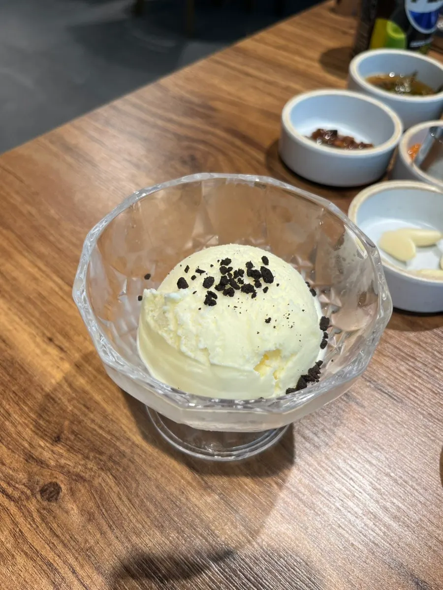 Dessert ice cream from the review event