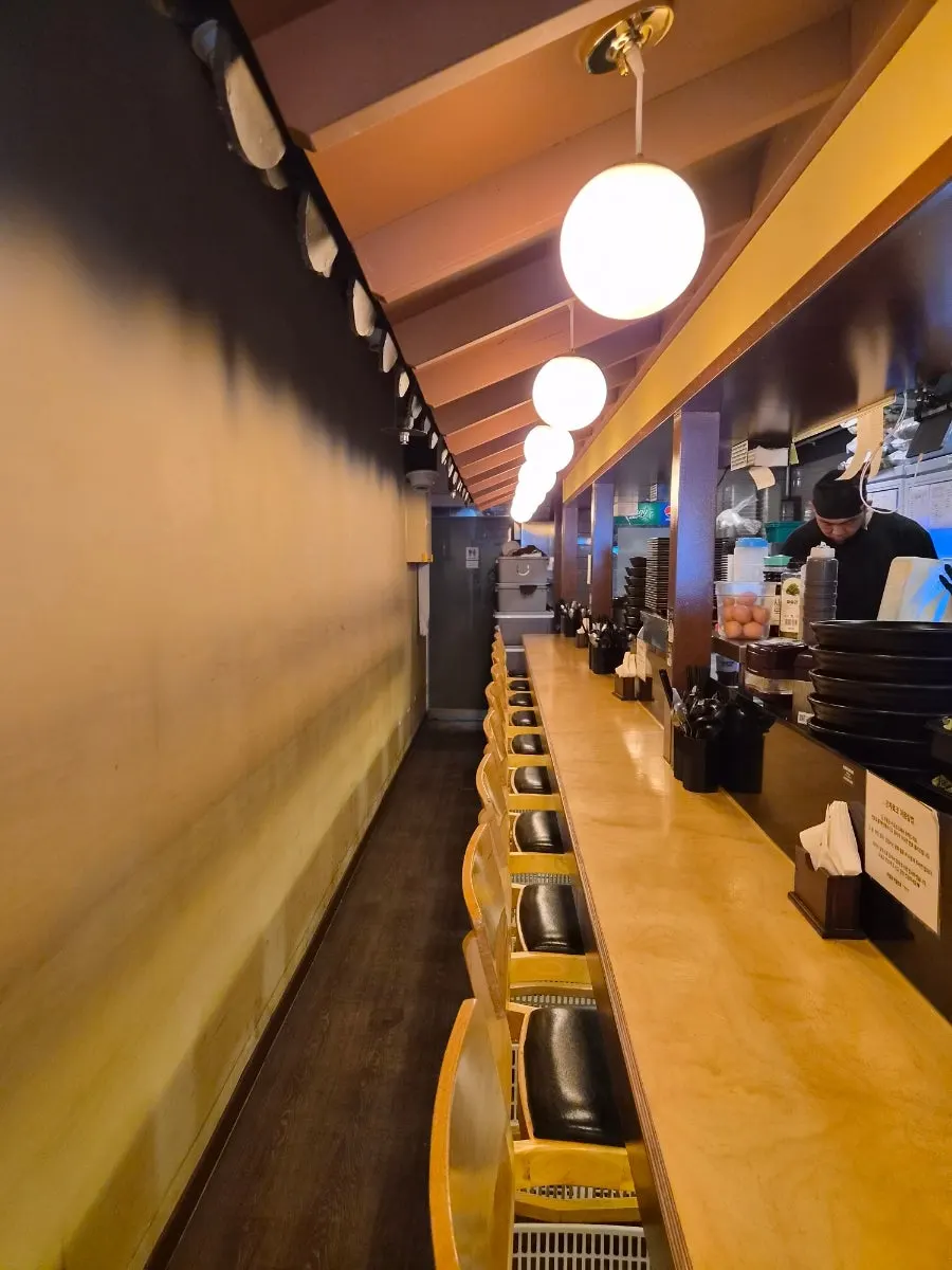 Bar table ideal for solo dining
