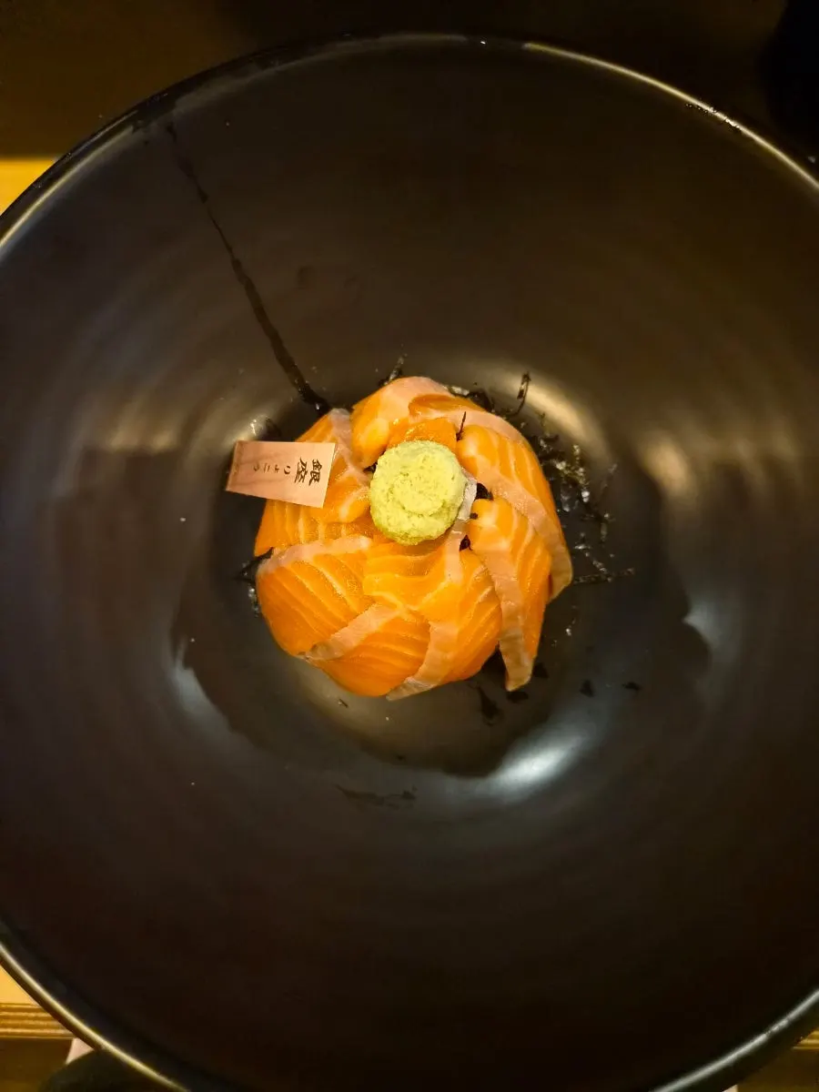 Ordered salmon rice bowl