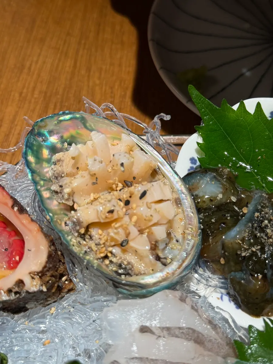 Stone sea squirt soju in a sea squirt shell