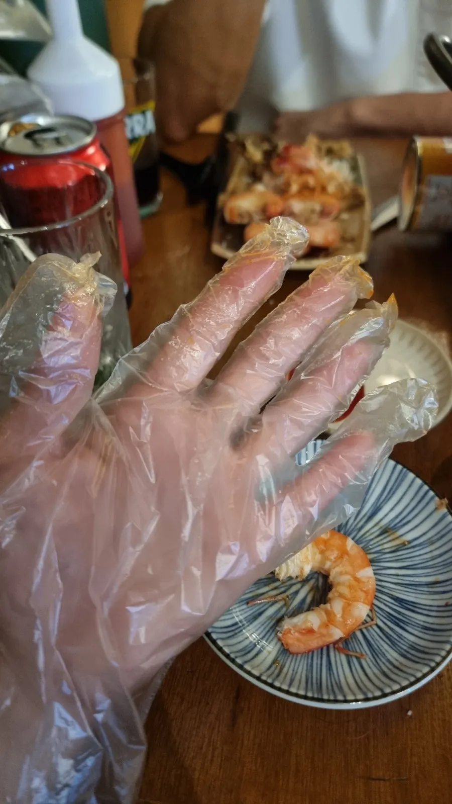 Plump seasonal raw shrimp dish