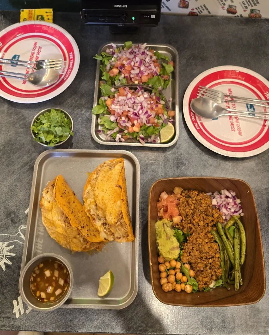 Ordered birria tacos and picadillo poke bowl