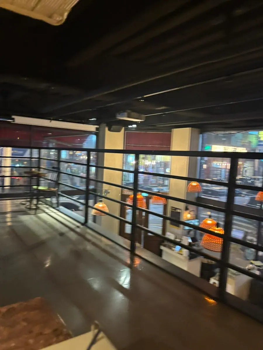 Yuksul's seating area with atmospheric lighting