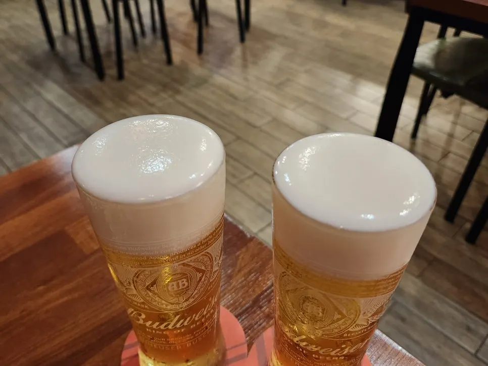 쫀쫀한 거품의 생맥주