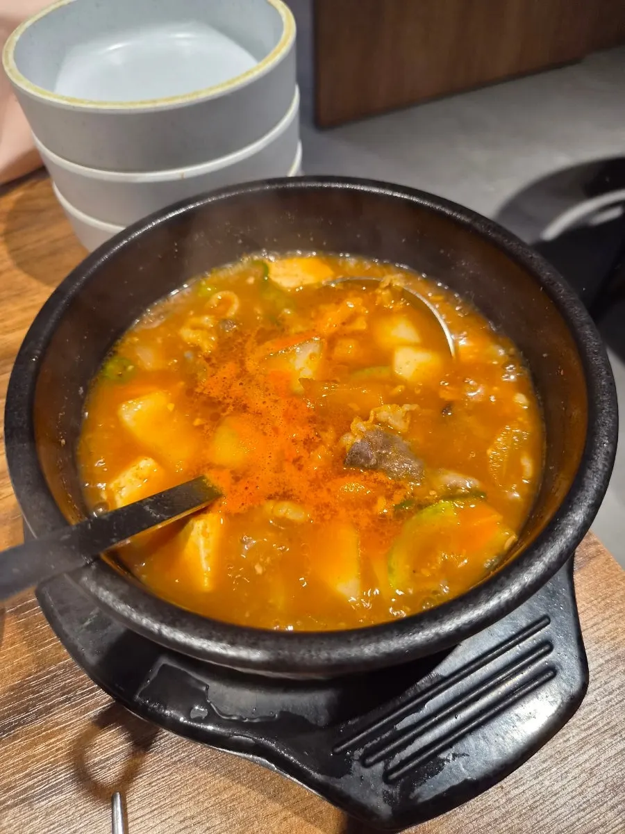 Bibim naengmyeon included with the lunch special set