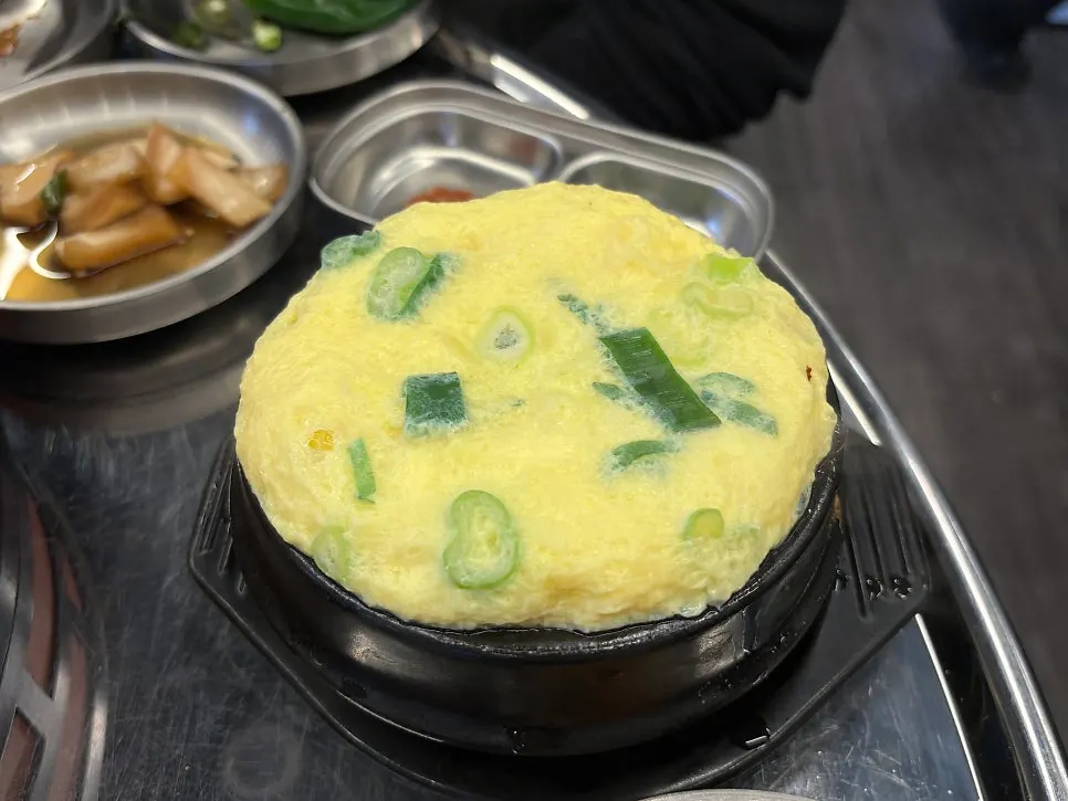 A generous portion of steamed egg