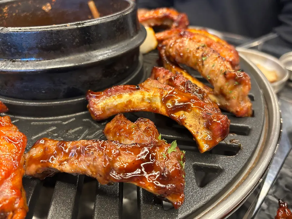 BBQ jjokgalbi with sweet-salty sauce soaked in