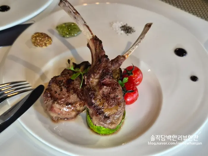 Wagyu steak seared with a pink center