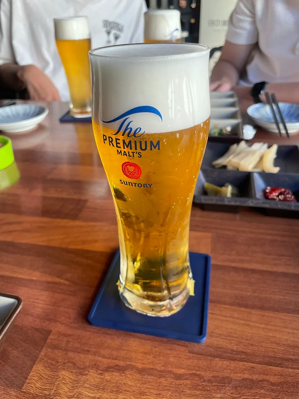 Draft beer ordered alongside the Gisul platter