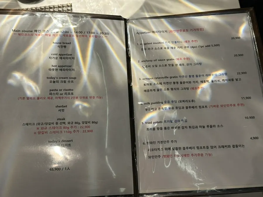 Menu at That Man's Italian Restaurant