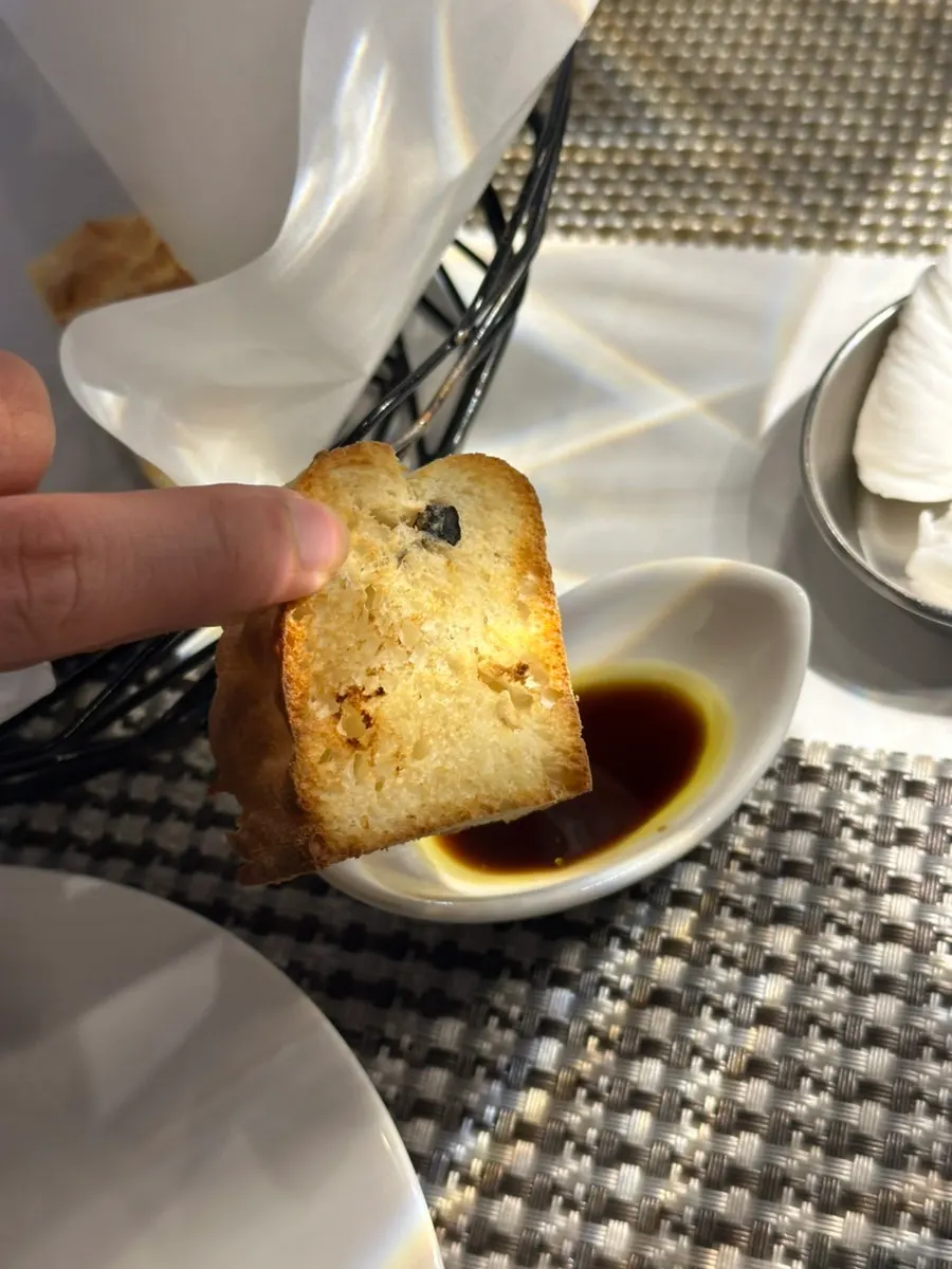 Plate of warm, freshly baked bread