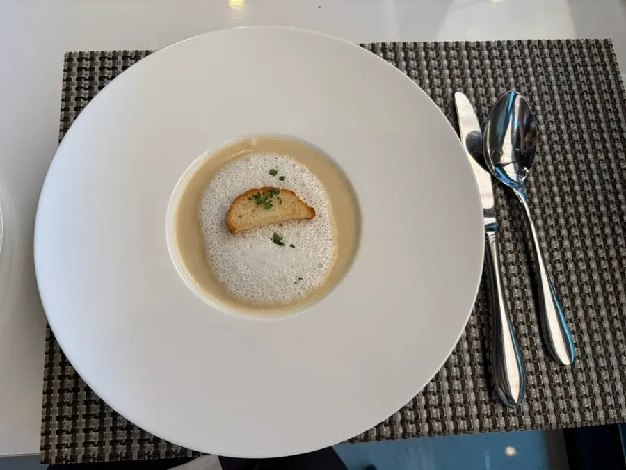 Corn cream soup served as the day's cream soup
