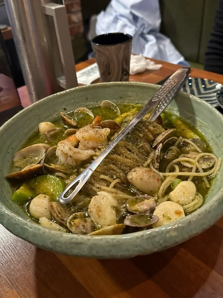 Fragrant basil steamed pasta menu item